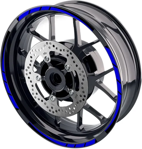 MC MOTOPARTS Pegatinas para llantas exteriores de 17 pulgadas S01B compatibles con YZF R125 MT125 MT07 MT10 MT25 FZ25 MT03 (azul)