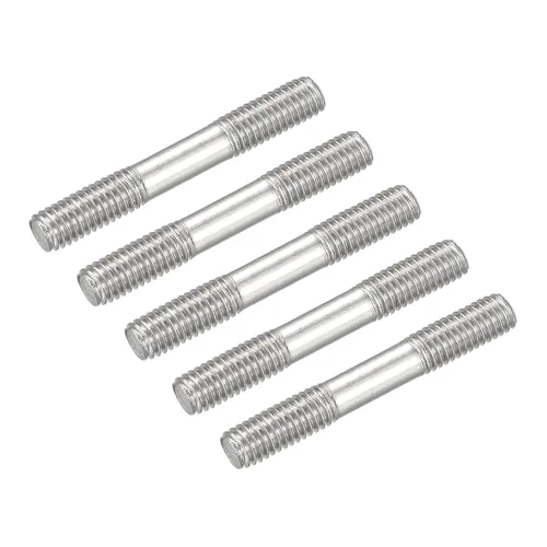 Miniatura 25 de METALLIXITY Tornillos de doble extremo (rosca M8, longitud 80 mm) 5 piezas, pernos de varilla roscada doble de acero inoxidable 304