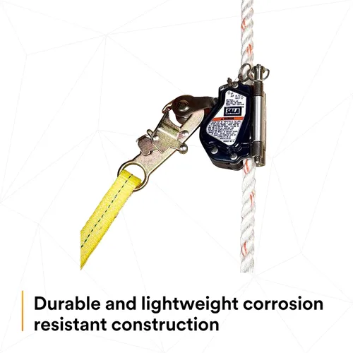 Miniatura 5 de 3M DBI-SALA Lad-Saf manos libres móvil de acero inoxidable y cuerda termoplástica Grab