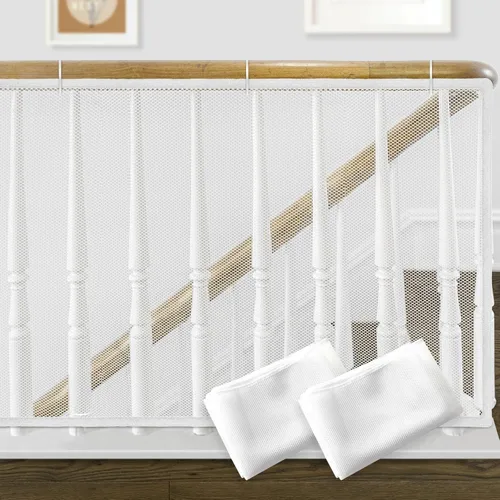 Miniatura 10 de Banister Guard - Red de seguridad infantil de 6.6 x 2.6 pies, barandilla para escaleras, barandillas de malla para niños, juguetes, mascotas