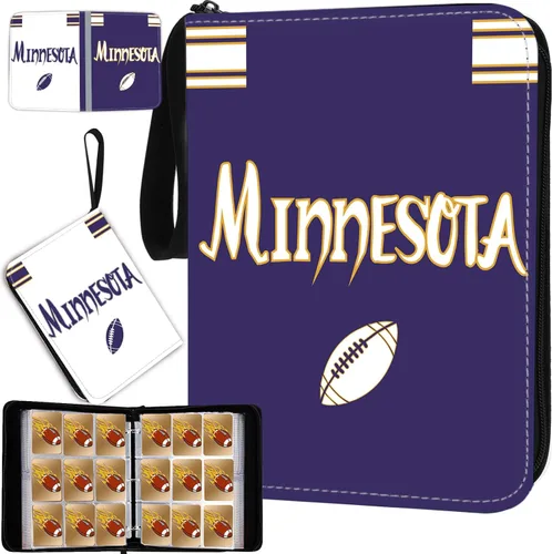 Miniatura 12 de Carpeta de tarjetas de fútbol con fundas 400 bolsillos, soporte para tarjetas de fútbol de Dallas para tarjetas de colección, carpeta con 3 anillas