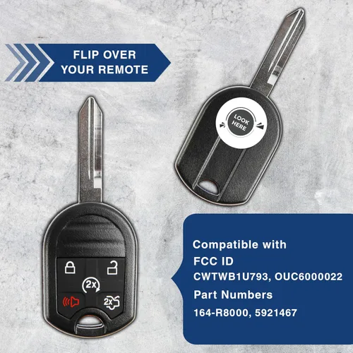 Miniatura 5 de KeylessOption, entrada sin llave, llave de arranque de control remoto para auto, sin codificar, arranque remoto para CWTWB1U793 (paquete de 2).