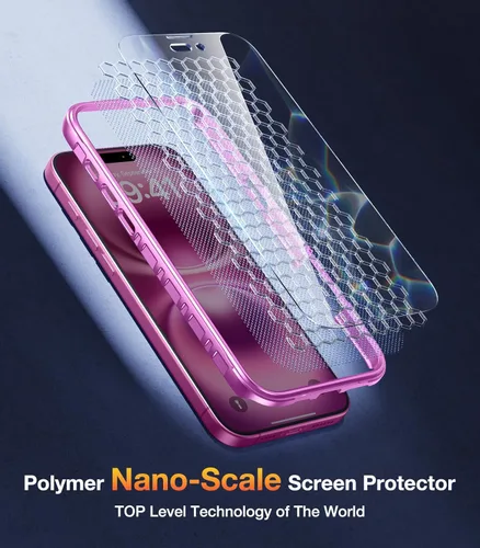 Miniatura 159 de Diaclara Funda diseñada para iPhone 16, mejorada [protección completa de la cámara], carcasa resistente de cuerpo completo con protector de pantalla