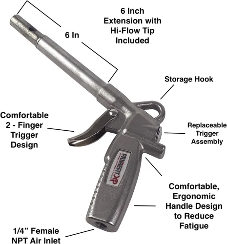 Miniatura 2 de Primefit Extreme Performance OSHA Pistola de soplado de alto flujo (6 pulgadas)