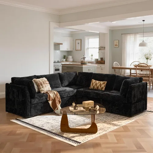 Miniatura 11 de Sofá Seccional Modular Sofá Nube - Sofás Seccionales Cómodos de Gran Tamaño en Forma de L para Sala de Estar, Sofá Cama Sleeper Convertible