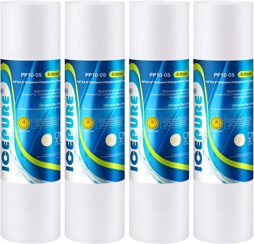 Miniatura 10 de ICEPURE Filtro de agua para toda la casa de 10 x 2.5 pulgadas, 1 micrón, para cualquier unidad de RO de 10 pulgadas, Dupont WFPFC5002, Aqua Pure