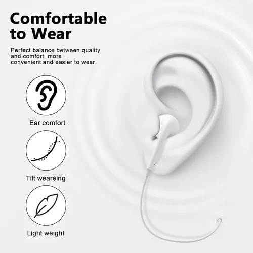 Miniatura 2 de Auriculares con cable, llamadas ultra claras y sin ruido: auriculares con cable de 0.138 in, auriculares intrauditivos con micrófono, compatibles