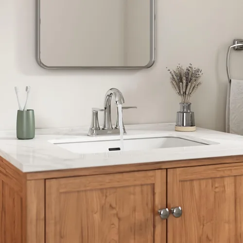 Miniatura 2 de American Standard 7429201.002 Becklow - Grifo de baño central de dos manijas de 4 pulgadas, 1.2 GPM, cromado