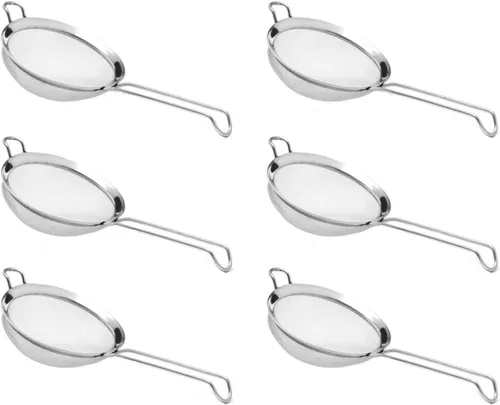 Miniatura 7 de YBM HOME Colador de malla fina de acero inoxidable con mango para enjuagar granos, frijoles y frutas de arroz, 2.5 pulgadas