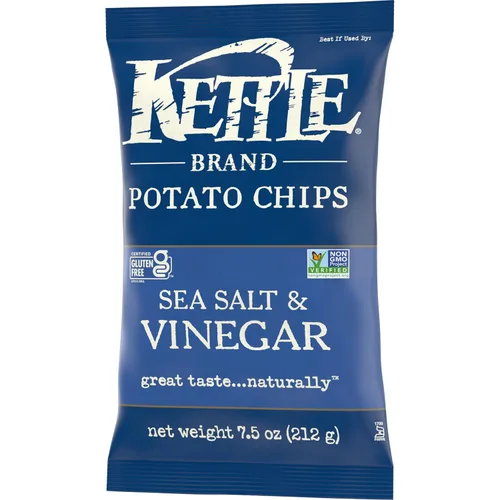 Miniatura 9 de Papas fritas Kettle Brand con sal marina y vinagre, sin gluten y sin transgénicos, bolsa de 7.5 oz