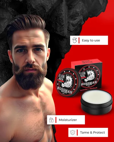 Miniatura 3 de Bálsamo relajante para barba Bossman, nutre, engruesa y fortalece tu barba, Hammer, 1