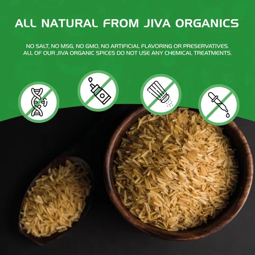 Miniatura 8 de Jiva - Arroz Basmati orgánico integral de 10 libras, calidad premium de la India