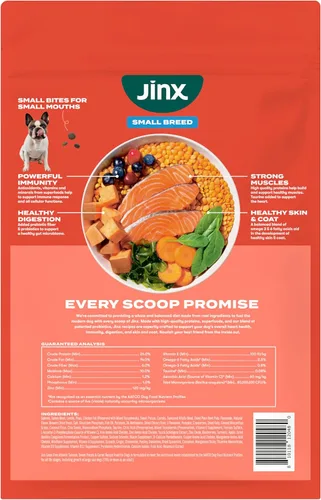 Miniatura 6 de Jinx Comida seca premium para perros de razas pequeñas - Croquetas de salmón real y batata dulce con superalimentos para el apoyo inmunológico