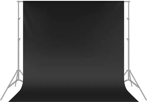 NEEWER Fondo de fondo plegable de poliéster 100% puro para fotografía, video y televisión (solo telón de fondo), de 6 x 9 pies, color negro