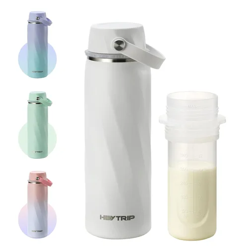 Miniatura 12 de HEYTRIP Botella enfriadora de leche materna, enfriador portátil de leche materna de 20oz para almacenamiento, acero inoxidable reutilizable
