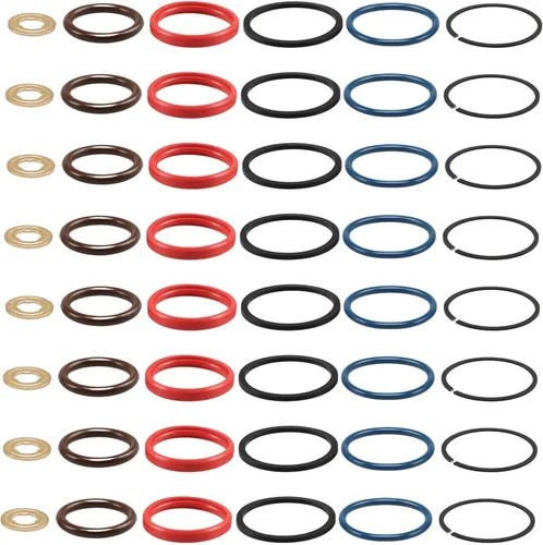 Juego de 8 sellos de junta tórica de inyector de combustible diésel de 7.3L compatibles con camiones F-250 F350 F450 F550 y E-Series Vans E-350 E450