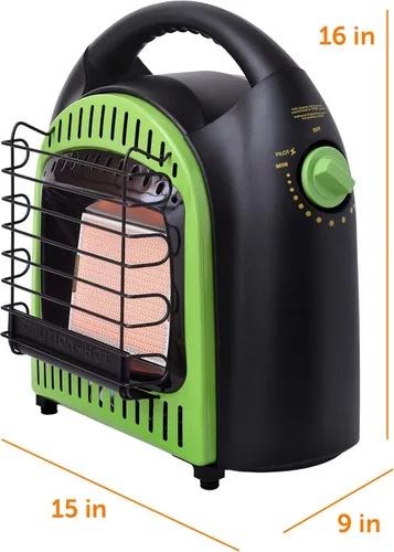 Miniatura 7 de Flame King YSN-CHS10 - Calentador portátil radiante espacial de propano de 10,000 BTU para interiores y exteriores para camping, garaje, pesca
