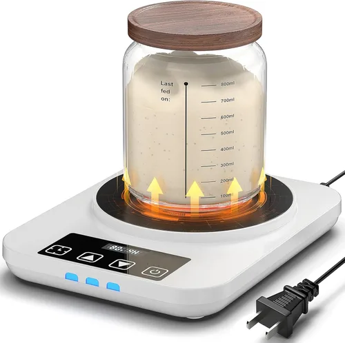 Calentador Eléctrico para Masa Madre, Almohadilla de Calentamiento Mejorada para Masa Madre, Herramienta de Calentador de Masa Madre para Blanco