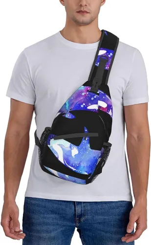 Miniatura 7 de LYNSAY Orca Killer Whale - Bolso cruzado en el pecho, bolso casual con correa, mochila de viaje ligera para hombres y mujeres para adultos