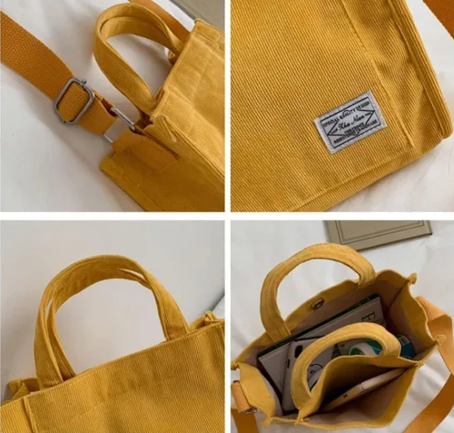 Miniatura 6 de Bolso de mano para mujer, pequeño bolso de mano, elegante bolso de mano para mujer, bolso de pana hobo de moda, bolso cruzado de mano