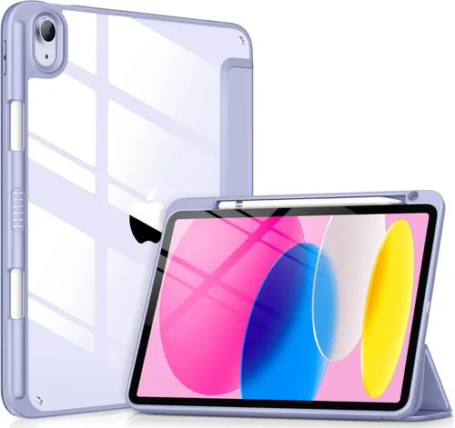 Miniatura 15 de VIKESI - Funda para iPad (A16) 11 pulgadas 2025 y iPad 10ª generación 10.9 pulgadas 2022, con parte trasera transparente y marco de TPU a prueba