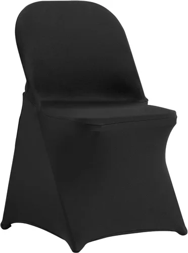 Miniatura 16 de VEVOR 12 Piezas Fundas de Silla de Frente Plano Poliéster Spandex Funda de Silla Elástica Fundas Deslizantes, Bodas, Vacaciones, Banquetes, Fiestas