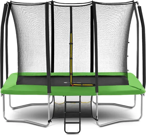 Exacme Trampolín rectangular de 7 x 10, 8 x 12, 9 x 14 pies, para niños, dobles aberturas de cerramiento, trampolín rectangular pequeño para Verde