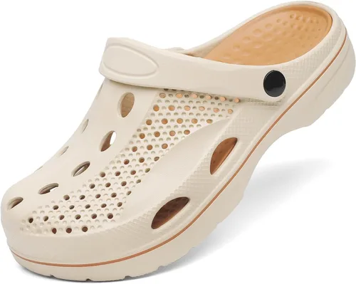 VZQ Zuecos con soporte de arco para mujeres y hombres, zapatos de jardín para exteriores, sandalias de playa con fascitis plantar, plantillas