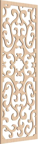 Miniatura 95 de Smithfield Paneles de pared decorativos de madera con calado, 13 3/8 pulgadas de ancho x 34 3/8 pulgadas de alto x 3/8 de alto, roble rojo rojo