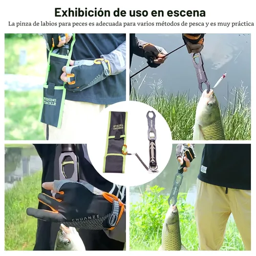Miniatura 7 de Pinza para Labios de Pescado Balanza de Pescado Soporte Profesional para Peces Material de Aleación de Aluminio Agarrador Herramienta de Agarre