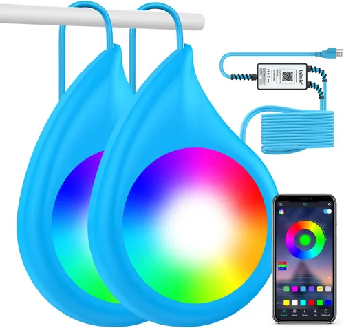 Miniatura 8 de LyLmLe Luces LED para piscina con control de aplicación, luz sumergible subacuática regulable RGB de 20 W con imanes, 800 lm, IP68 impermeable que
