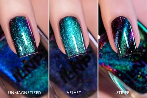 Miniatura 8 de ILNP Deep Space - Esmalte de uñas holográfico magnético verde azulado a morado