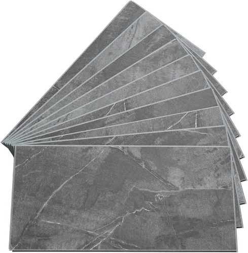 Miniatura 30 de Palisade - Azulejos de vinilo entrelazados impermeables para pared, cocina o baño, granito Prado (4.5 x 11.1 pulgadas. Muestra)