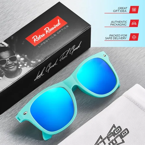 Miniatura 256 de Retro Rewind Lentes de sol para niños y niñas de 3 a 12 años, inastillables, UV400, lentes de sol para niños pequeños