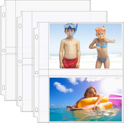 Miniatura 17 de MaxGear - Juego de 60 fundas para fotos 4x6 para carpeta de 3 anillos (360 imágenes), protectores de página de archivo resistentes, páginas