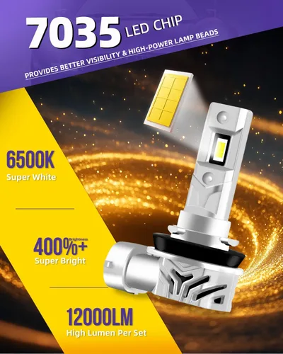 Miniatura 6 de Bombillas LED H11, 24000LM 6500K blanco frío con ventilador de refrigeración para luces antiniebla, DRL, luces antiniebla H8 H9 H16, no requiere