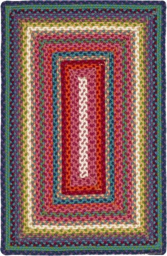 Miniatura 2 de SAFAVIEH Colección Alfombra trenzada para exteriores, 2 x 3 pies, multicolor, hecha a mano y reversible, no desprende pelusa y fácil de limpiar