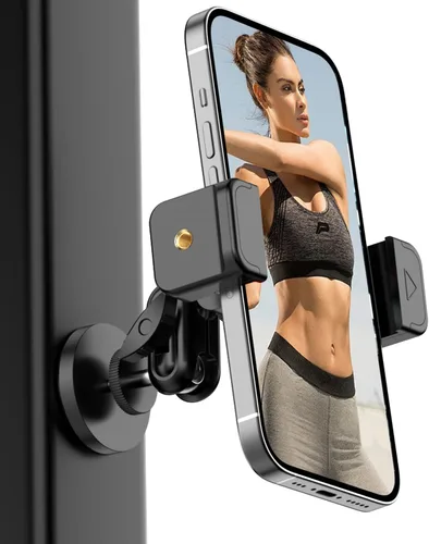 Miniatura 8 de Soporte magnético para teléfono de gimnasio, ajustable en 360°, soporte magnético portátil para teléfono para gimnasio, se fija a superficies