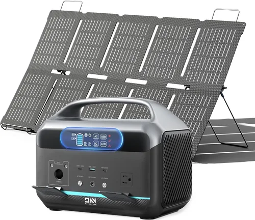 Generador solar de 600 W (sobretensión de 1200 W), estación de energía portátil con panel solar de 100 W, batería LFP de 576 Wh (180,000 mAh) con