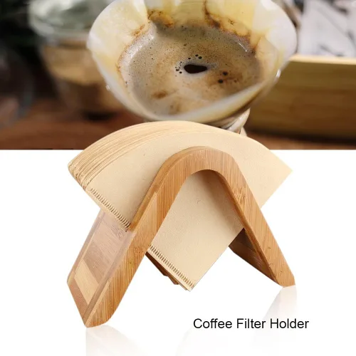Miniatura 4 de Soporte para filtro de café, soporte para filtros de café en forma de cono, organizador de papel de café, dispensador para el hogar, cocina, bar