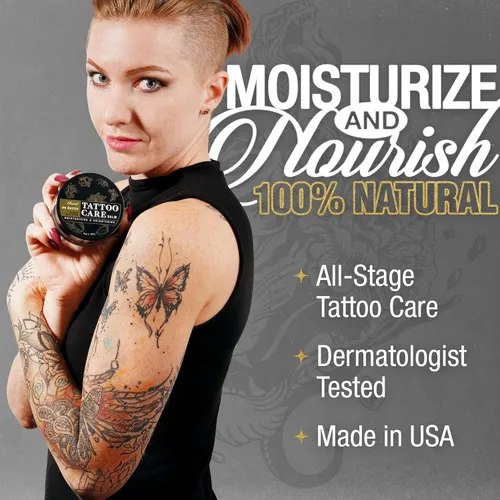 Miniatura 2 de Ebanel Bálsamo para tatuajes de 6 onzas, crema de cuidado posterior de tatuajes de alta calidad, abrillantador de tinta que mejora