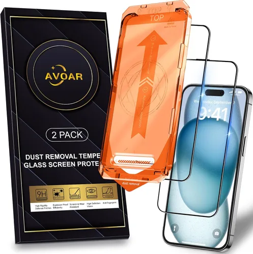 Miniatura 24 de Paquete de 2 protectores de pantalla de privacidad para iPhone 13 Pro Max /14 Plus [kit de alineación automática] vidrio templado, protección