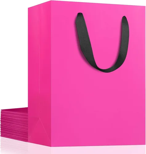 Miniatura 27 de EUSOAR Bolsas de compras de papel con asas, paquete de 25 bolsas pequeñas de papel kraft de 5.9 x 2.3 x 7.8 pulgadas, bolsa de mercancía