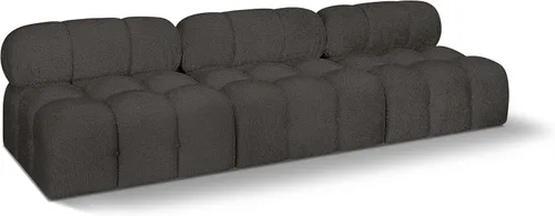 Miniatura 31 de Meridian Furniture 611Cream-S68A Colección Ames Moderno Sofá modular contemporáneo con tela de boucle color crema, modular para crear