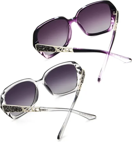Miniatura 3 de LECKIRUT - Lentes de sol de gran tamaño para mujer, lentes de sol clásicos y a la moda con protección UV polarizada