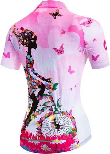Miniatura 4 de Conjunto de jersey de ciclismo para mujer, bicicleta de montaña, almohadilla de gel 3D, pantalones cortos de desgaste