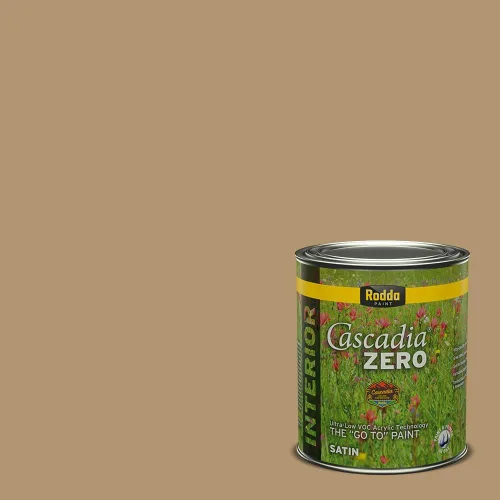 Miniatura 102 de Rodda Paint CASCADIA ZERO - Pintura plana e imprimación para interiores en uno, cuarto de galón, piel bronceada