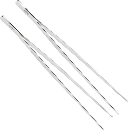 Miniatura 11 de Kuchenprofi 1068002800 Pinzas de acero inoxidable 18/10 extra largas de 12 pulgadas, Plateado