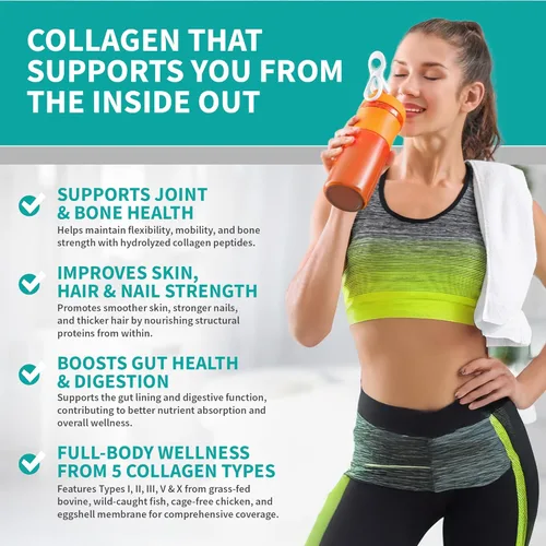 Miniatura 4 de CB Supplements Proteína multicolágeno – Colágeno hidrolizado para la salud de las articulaciones, la piel, el intestino, el cabello y las uñas