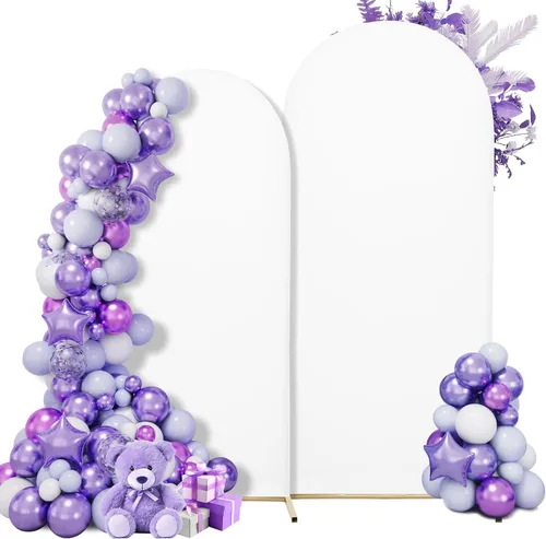 Miniatura 33 de Funda para arco de boda de 6 pies, tela elástica para arcos pequeños, cabinas de fotos y decoración de fiestas, para cumpleaños, duchas